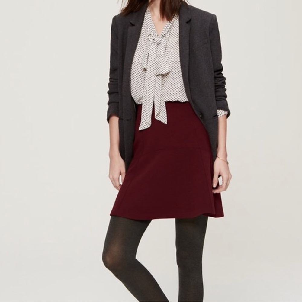 LOFT Maroon Skirt